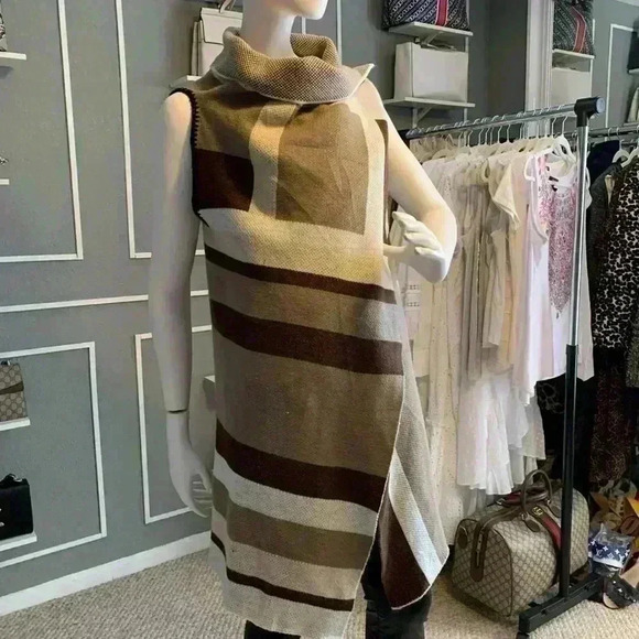 Unbranded Sweater Wrap Women's One Size Blanket Cape Shawl Cape Tan brown. - Picture 5 of 9